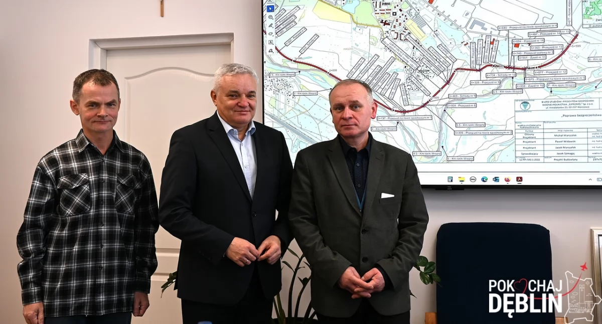 Władze Dęblina i Wody Polskie planują modernizację wałów przeciwpowodziowych