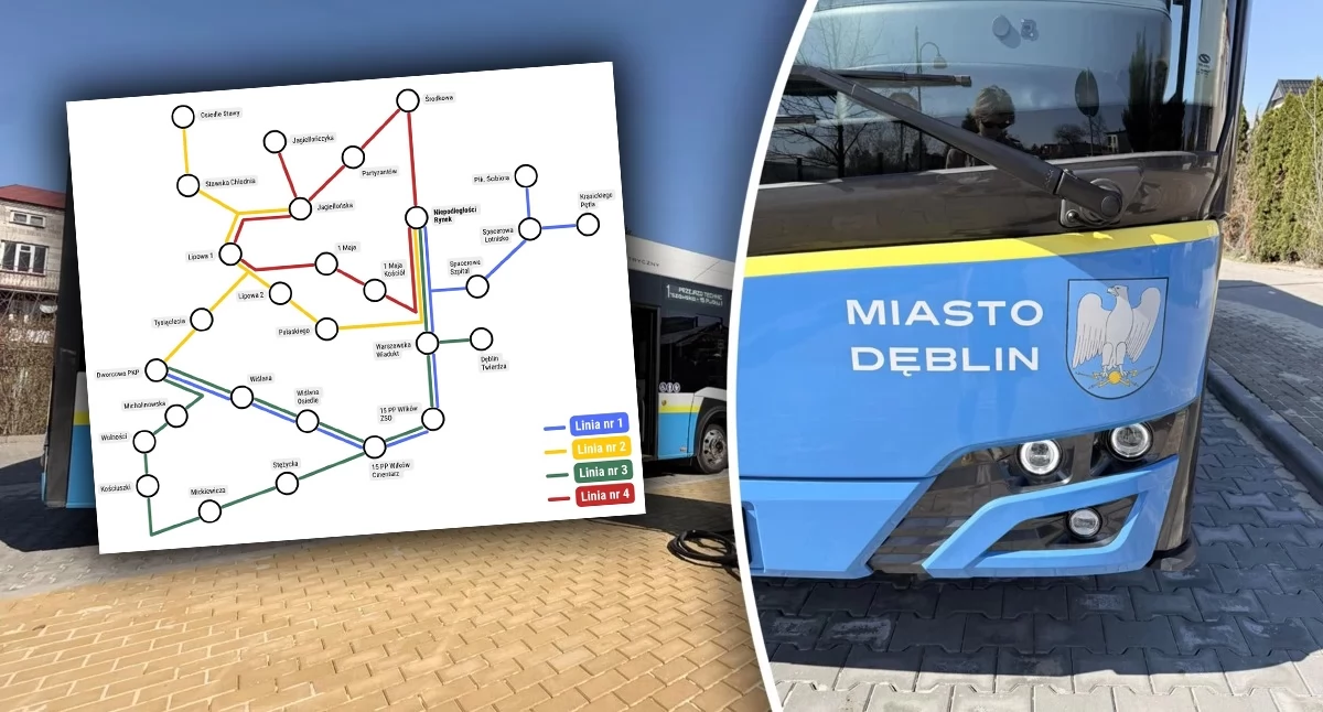 Dęblin uruchamia komunikację miejską. Elektryczne autobusy wyjadą 4 maja. Sprawdź rozkład jazdy!