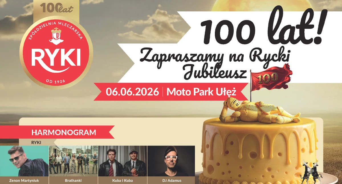 Wielki jubileusz Spółdzielni Mleczarskiej Ryki: gwiazdy sceny i pokazy lotnicze. Zobacz co będzie się działo!