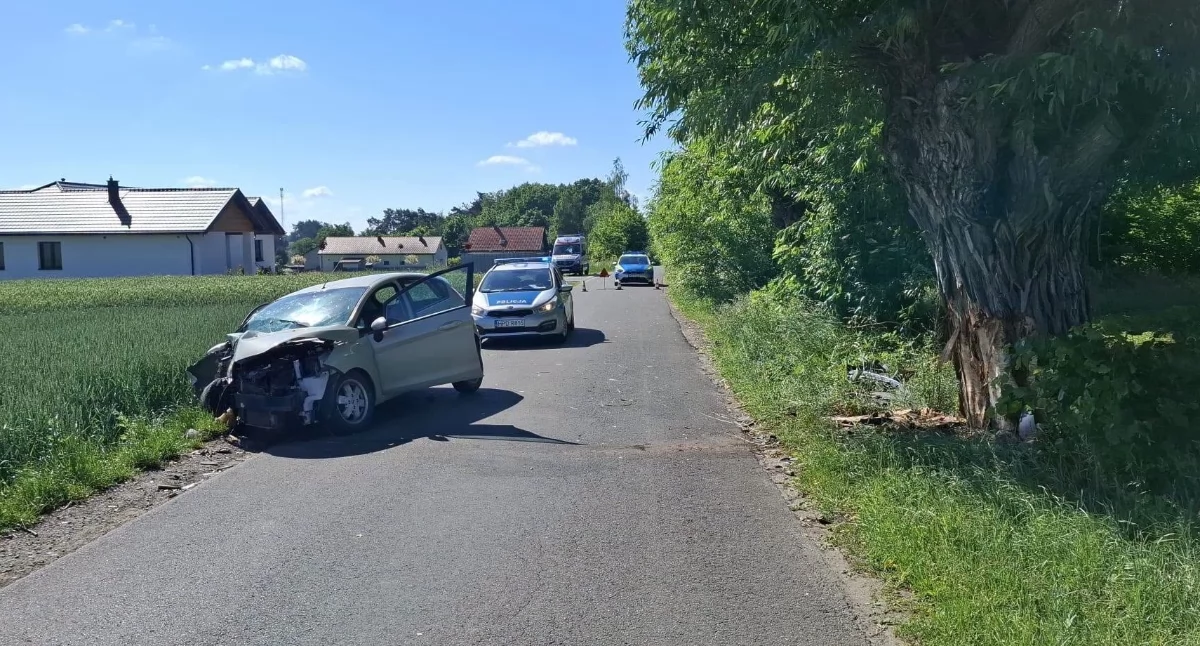 Tragiczny wypadek w Swatach. Kierowca forda zginął po uderzeniu w drzewo