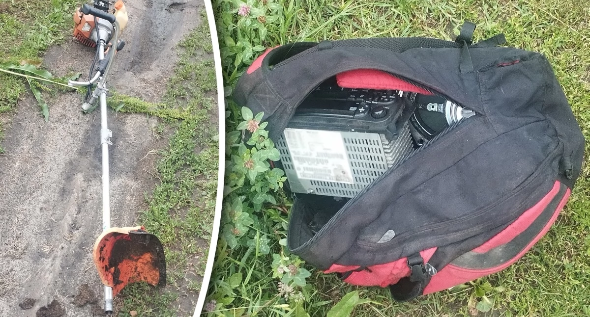 Złodziej przyłapany na gorącym uczynku. Czujni policjanci z Dęblina odzyskali skradziony sprzęt