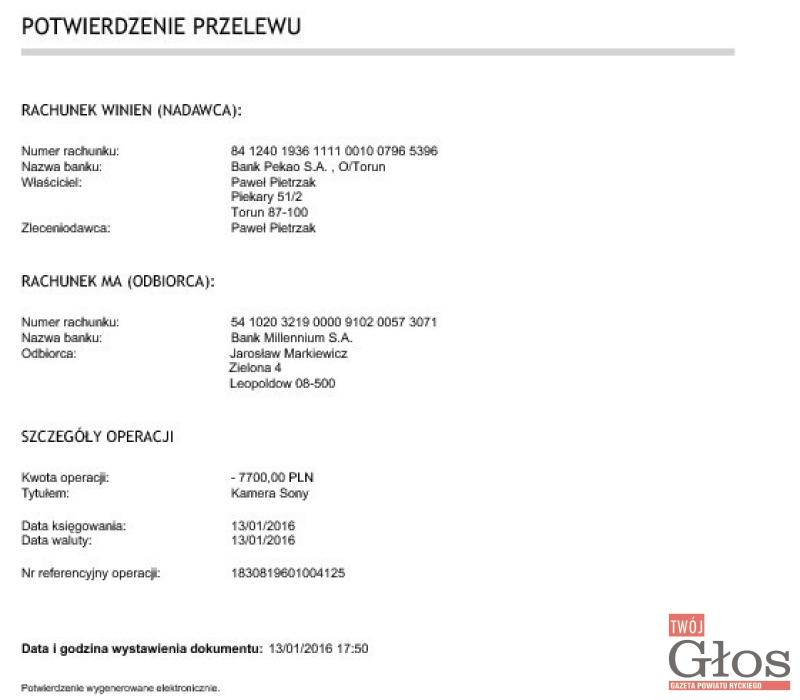 Chciał ukraść kamerę, żeby nakręcić imprezę