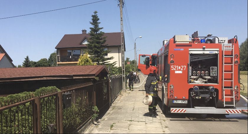 Pożar garażu w Dęblinie