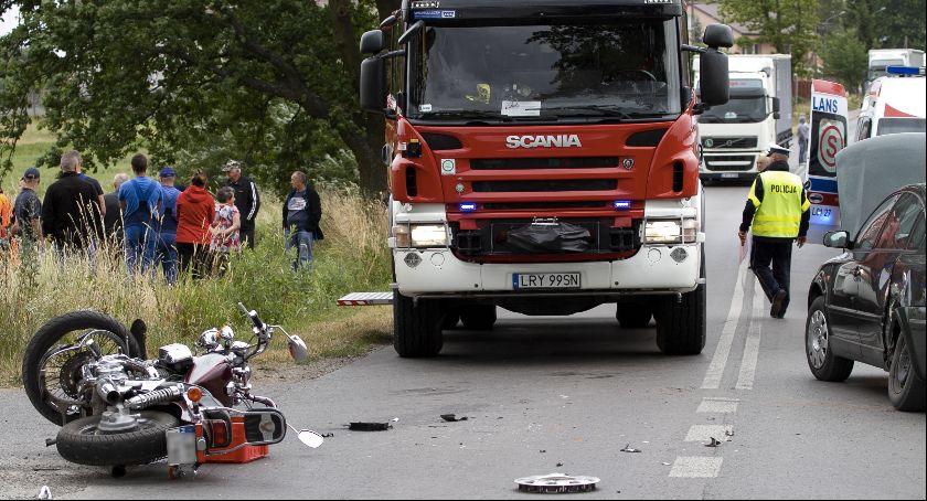 39-letni motocyklista ranny w wypadku