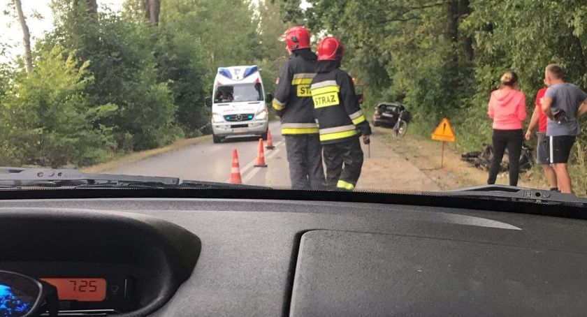 Wypadek na drodze Zalesie - Kłoczew. Utrudnienia w ruchu
