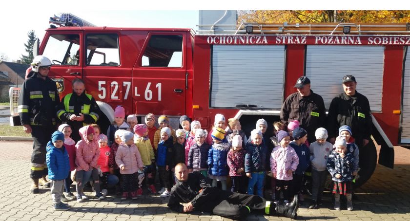 Ułęż: Przedszkolaki poznały prace dzielnych strażaków 