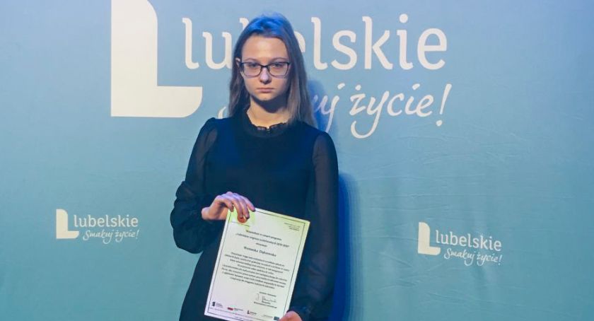 Weronika Dąbrowska wśród najlepszych uczniów województwa lubelskiego