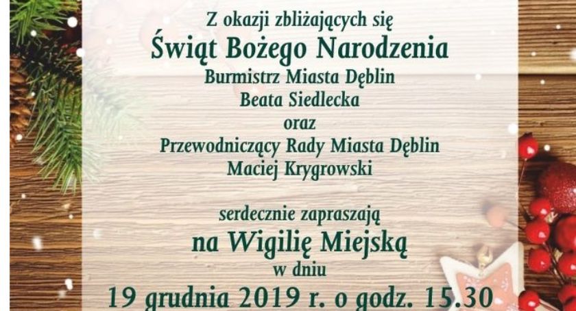 Wigilia Miejska w Dęblinie