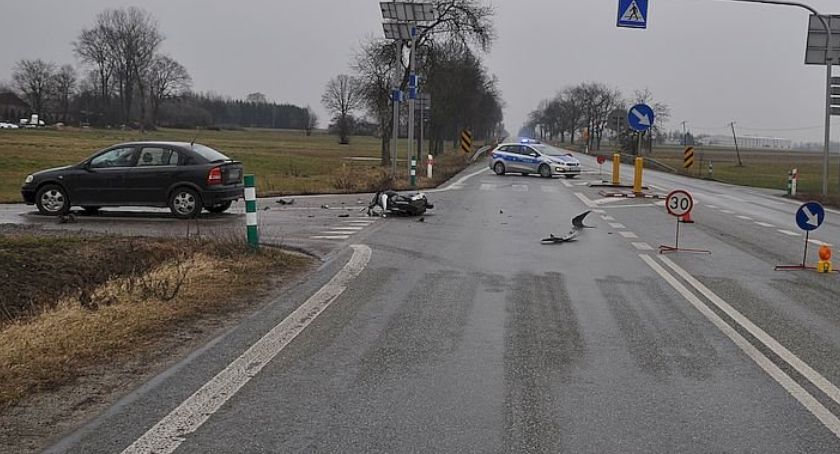 Motocyklista trafił do szpitala