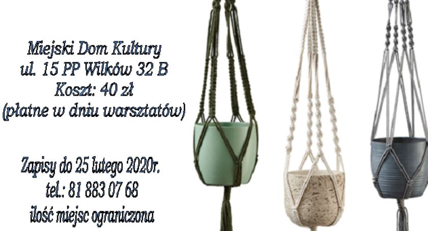 Warsztaty Artystyczne – Makramowy kwietnik