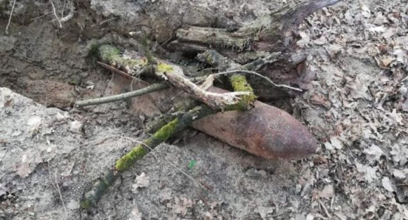50-kilogramowa bomba burząca w lesie