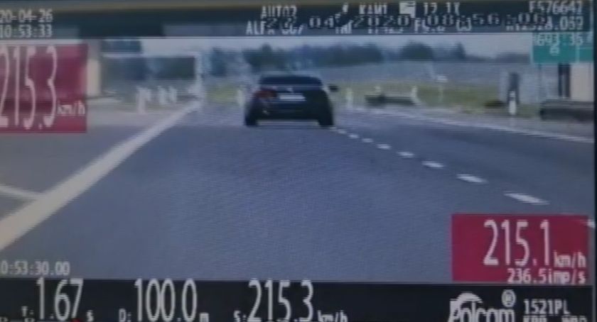 Jechał ponad 200 km/h na ekspresówce 