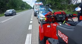 Mężczyzna leżał na poboczu DK48. Na pomoc ruszył quad OSP