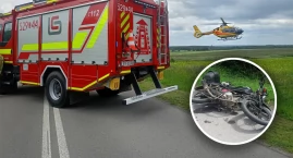 Wypadek motocyklisty w Ułężu. Lądował śmigłowiec LPR