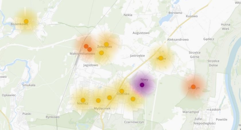 Od teraz sprawdzisz stan jakości powietrza na terenie gminy Osielsko. Najgorzej jest w Niwach