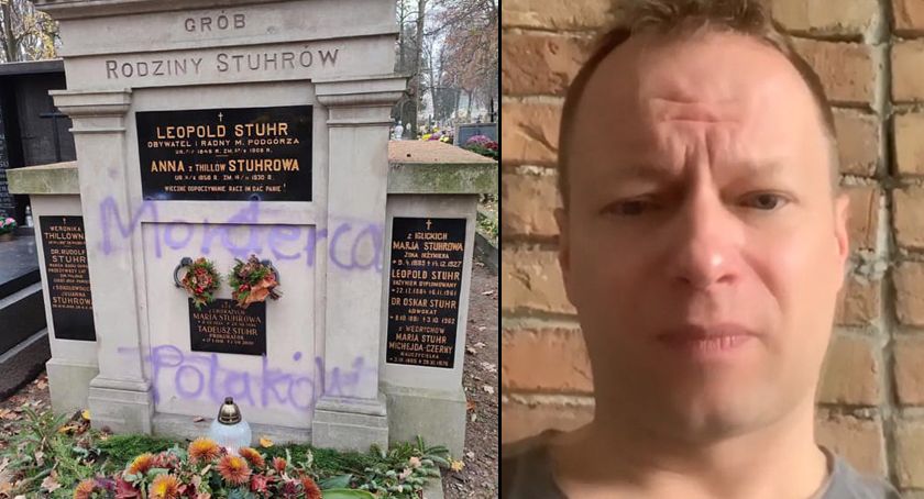 Grób rodziny Stuhrów został zdewastowany. Maciej Stuhr zabrał głos