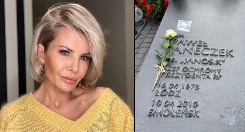 Joanna Racewicz usunęła wieńce z grobu męża: Jemu są zbyteczne