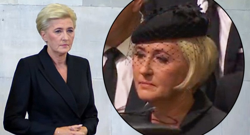 Tak Agata Duda zaprezentowała się na pogrzebie Elżbiety II. 