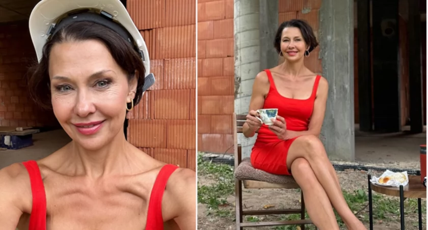 Anna Popek pokazała budowę domu. Prezenterka zaskoczyła fanów odważną stylizacją