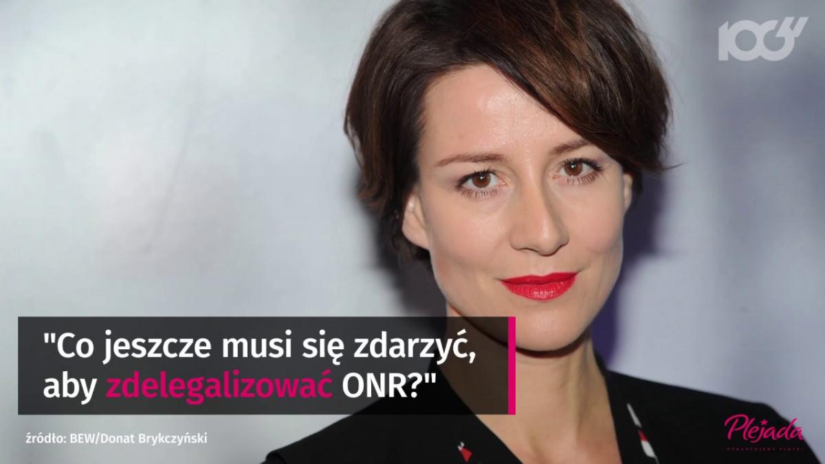 Maja Ostaszewska o protestach pod Teatrem Powszechnym. 