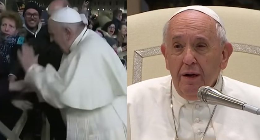 Szok! Papież Franciszek uderzył kobietę! Teraz za to przeprasza