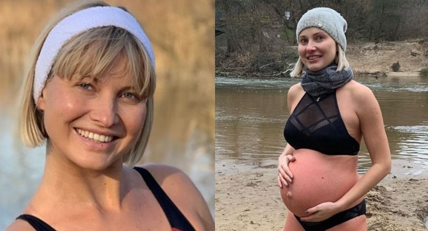 Ciężarna Joanna Moro morsuje w lodowatej wodzie! Internauci komentują: To chore