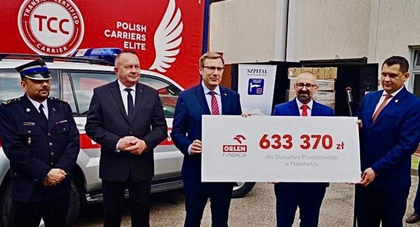 PKN Orlen przekazał środki ochrony za 633.000 zł. przasnyskiemu Szpitalowi