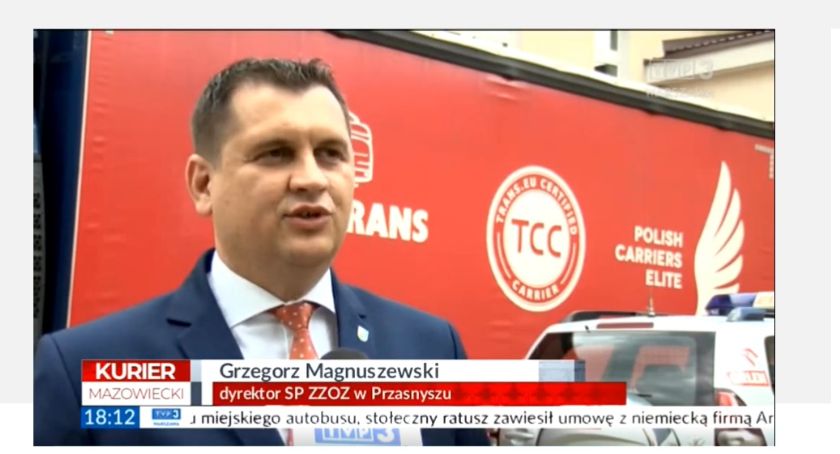Kurier Mazowiecki o wsparciu dla przasnyskiego Szpitala [Wideo]