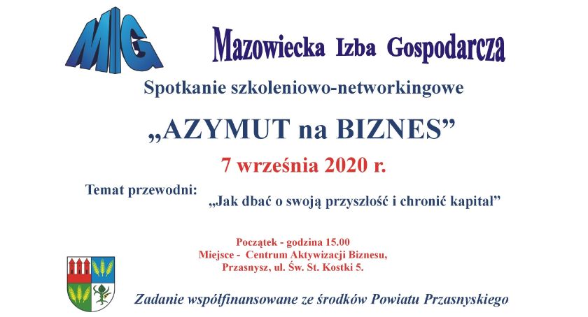 Spotkanie szkoleniowo-networkingowe z cyklu Azymut na Biznes