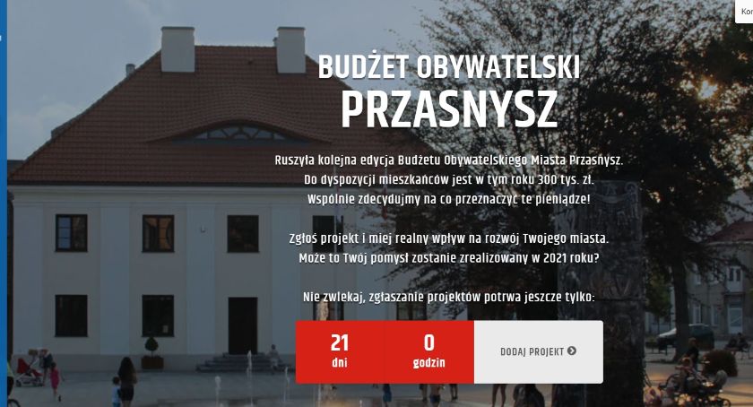Zgłoś swój projekt do Budżetu Obywatelskiego Miasta Przasnysz