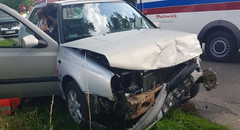 Wypadek na trasie Bartniki - Stara Krępa.