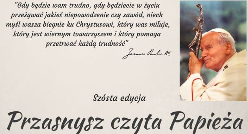 Przasnysz czyta Papieża - zaproszenie