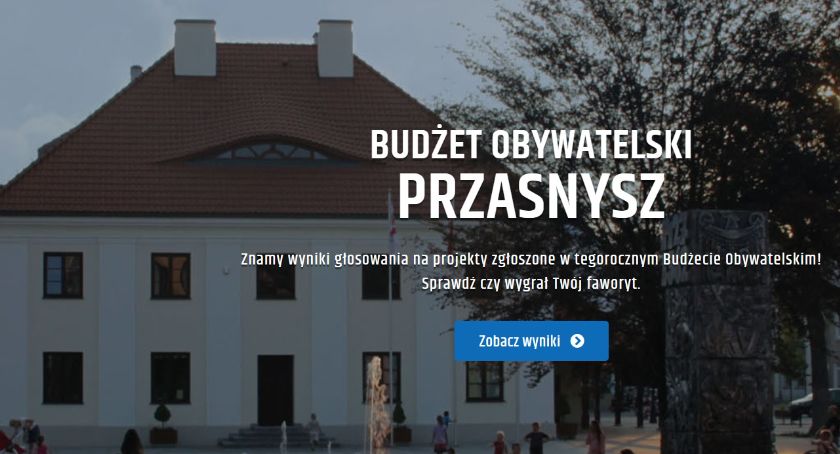 Wyniki V edycji Budżetu Obywatelskiego Miasta Przasnysz