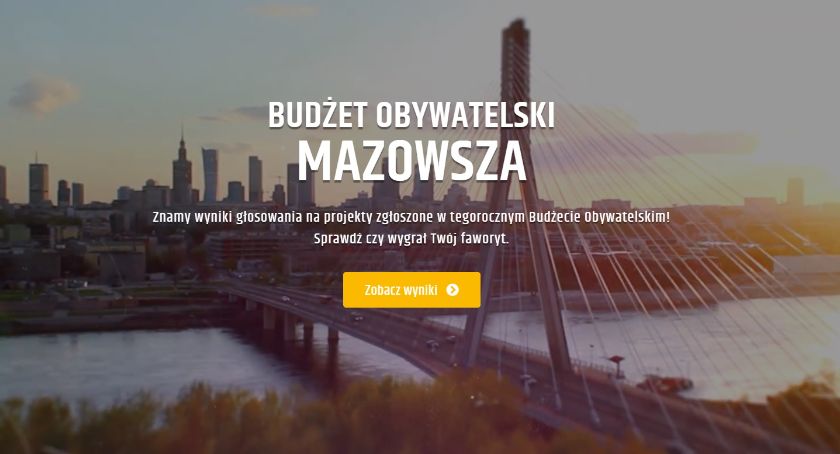 Budżet obywatelski Mazowsza [Wyniki]