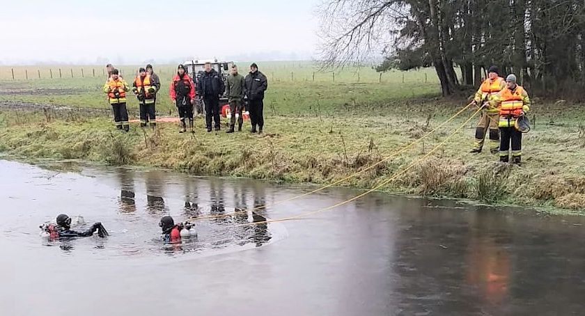 Strażacy odnaleźli ciało zaginionego mężczyzny w Krzynowłodze Wielkiej [Aktualizacja]