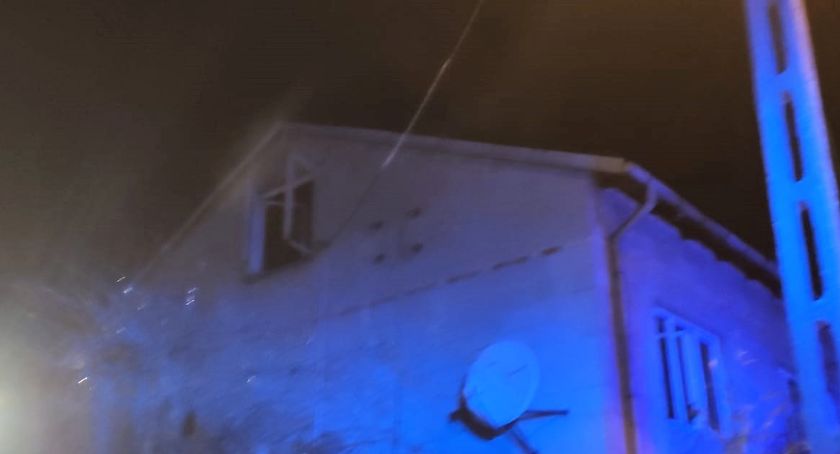 Pożar domu mieszkalnego w Obrębcu