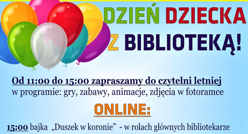 Dzień Dziecka z Biblioteką - zaproszenie