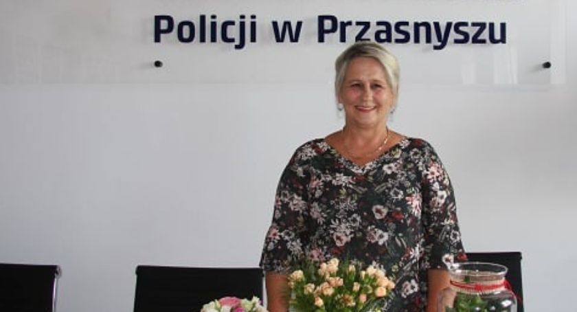 Przasnyska jednostka Policji pożegnała odchodzącą Barbarę Bakułę