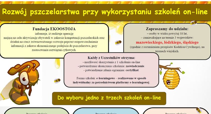 Ekonomiczne podejście do pszczelarstwa - szkolenie on-line