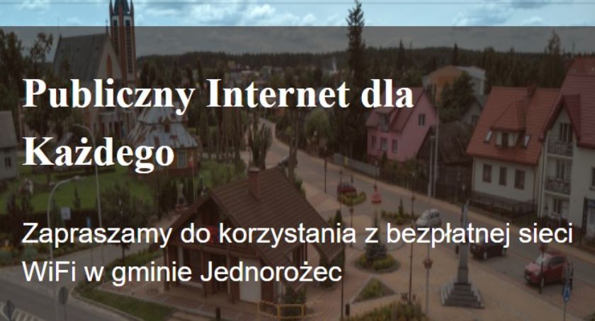 Bezpłatna sieć WiFi w Jednorożcu już działa