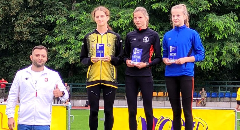 Monika Majkowska mieszkanka Gminy Przasnysz na podium w Ogólnopolskim Mityngu Lekkoatletycznym