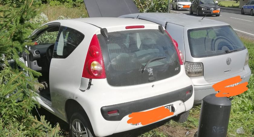 Wypadek drogowy w Opaleńcu. Sprawca oddalił się z miejsca zdarzenia