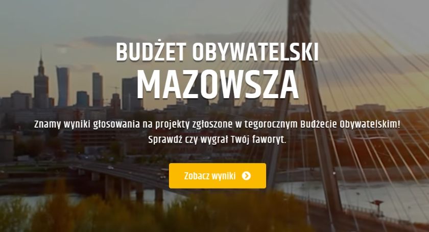 Budżet Obywatelski Mazowsza rozstrzygnięty. Realizowane będą również przasnyskie projekty