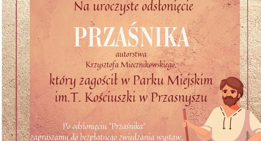 Odsłonięcie rzeźby Przaśnika - zaproszenie