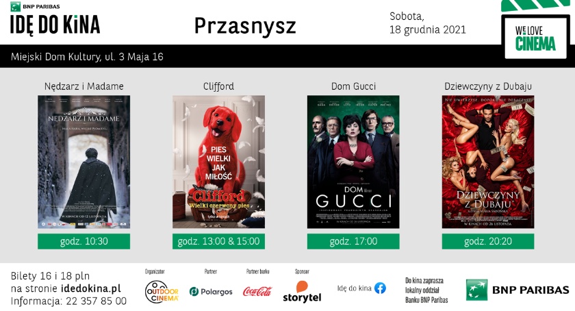 Już w sobotę aktualne kinowe hity na dużym ekranie