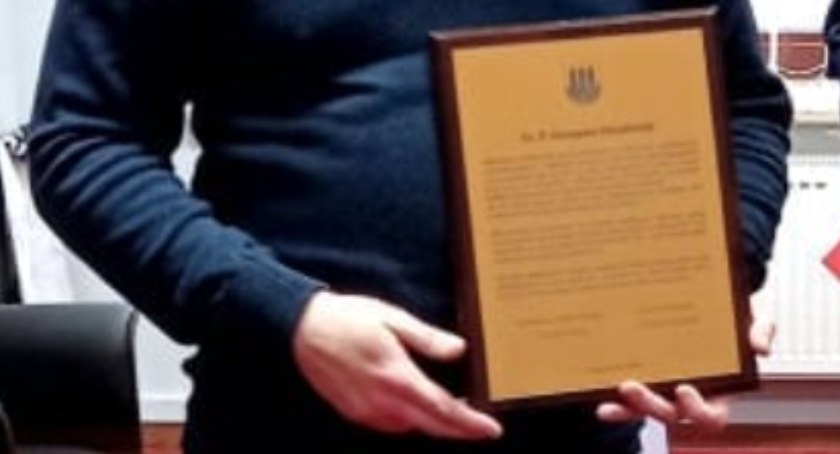 Burmistrz przekazał gratulacje i podziękowania dla Grzegorza Herubińskiego