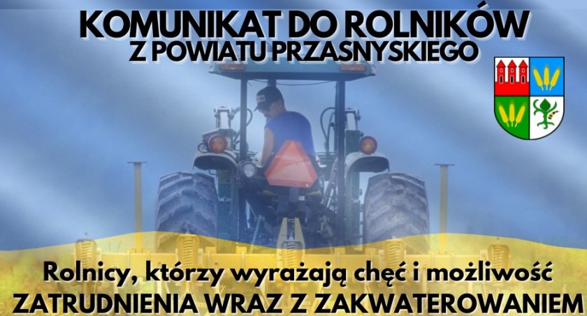 Komunikat do rolników z terenu powiatu przasnyskiego 