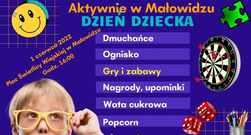 Aktywny Dzień Dziecka w Małowidzu - zaproszenie