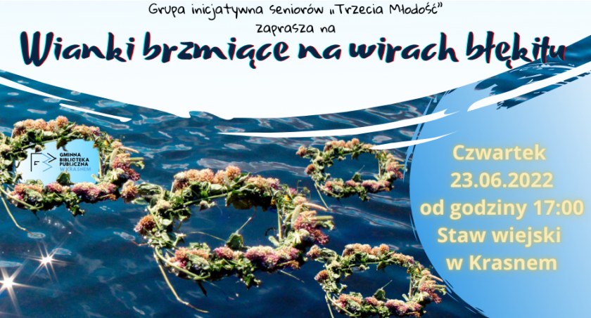 Wianki brzmiące na wirach błękit - zaproszenie