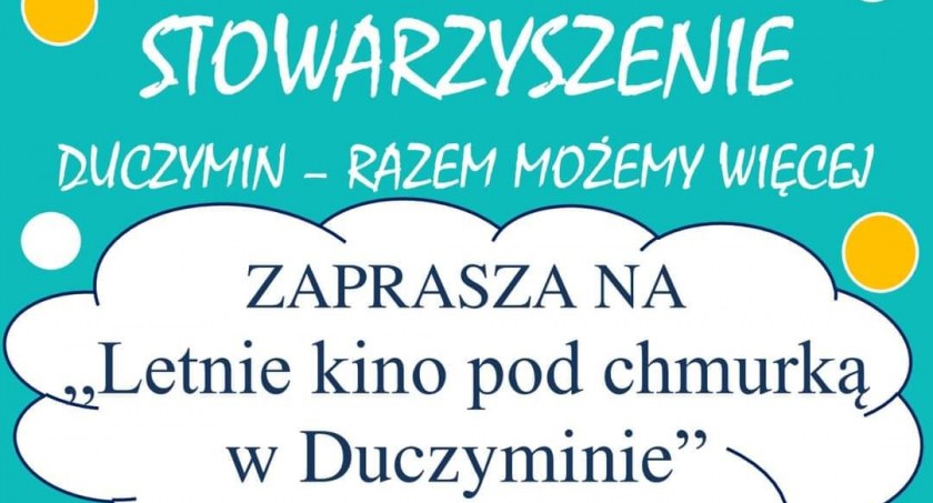 Letnie kino pod chmurką w Duczyminie